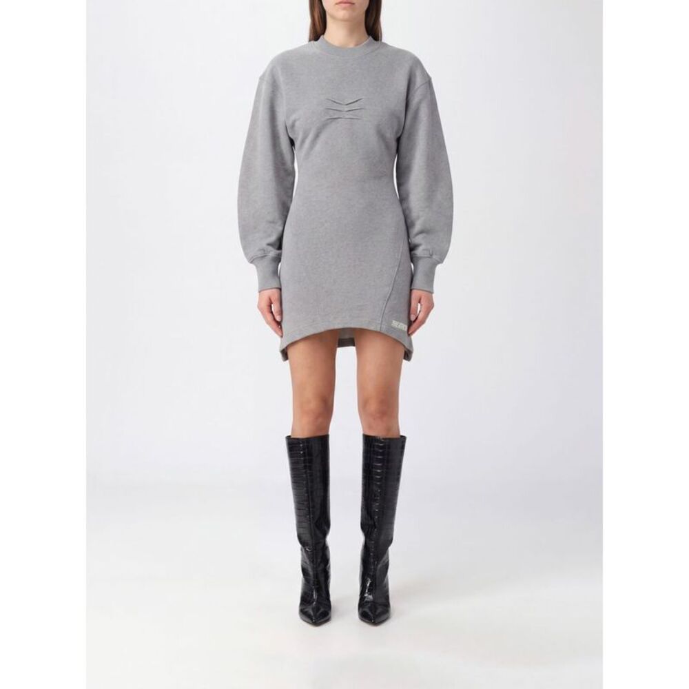 The Attico Women Asymmetrical Mini Sweatshirt Dress The Attico In Cotton